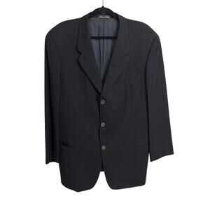 Giorgio Armani Le Collezioni Blazer Mens 46S Black Wool 3 Button Italy